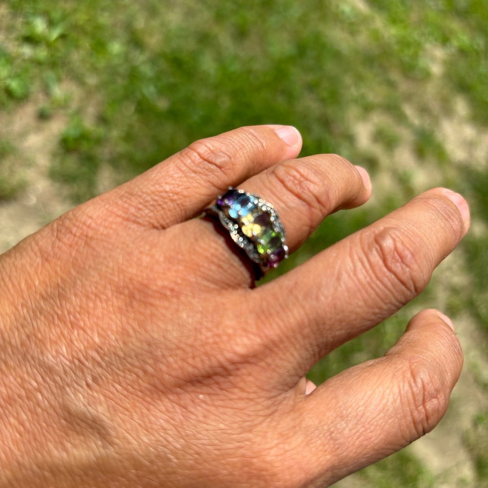 This Is For 1 Ring, Solid Sterling Silver With Na… - image 1